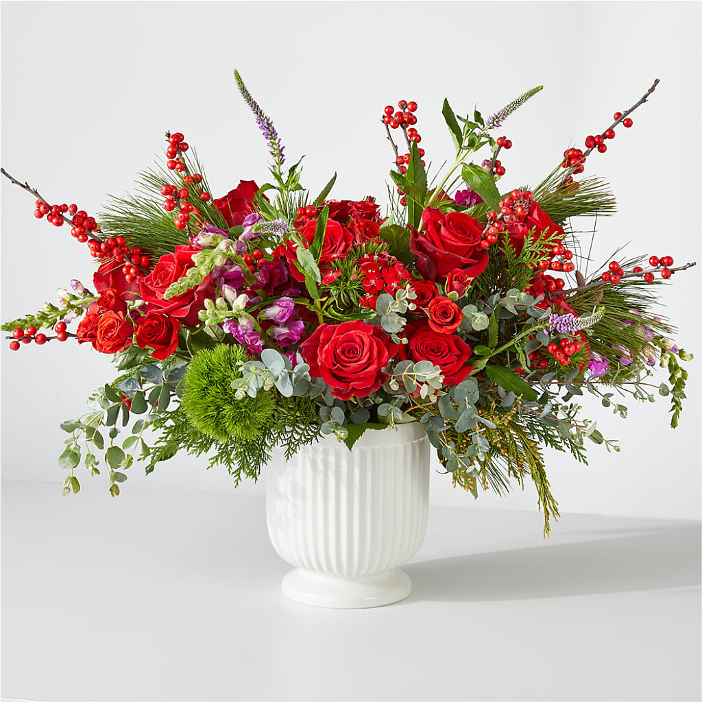 Big Red Bow Bouquet – BILLY'S WITTENBERG FLORAL, Wittenberg WI
