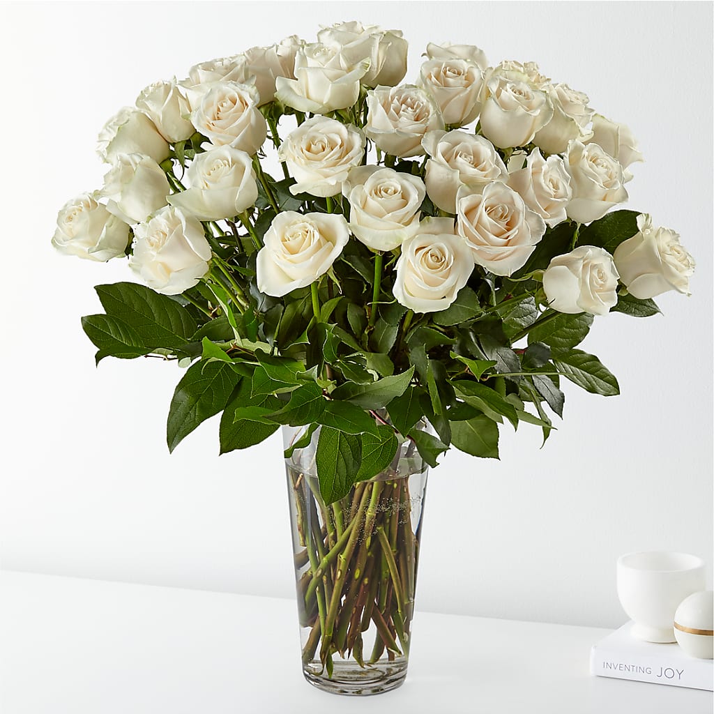 Long Stem White Rose Bouquet – BILLY'S WITTENBERG FLORAL, Wittenberg WI