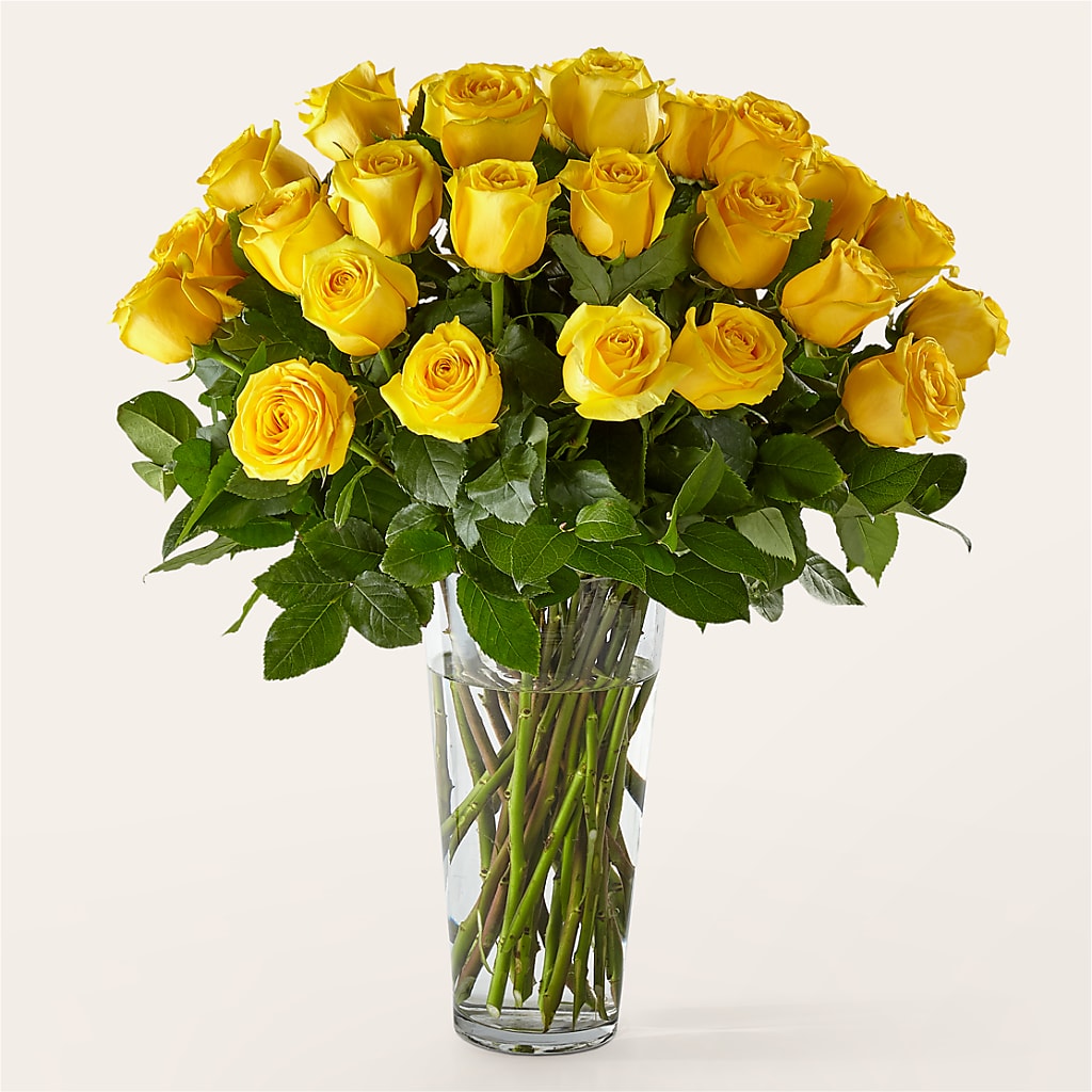 Long Stem Yellow Rose Bouquet – BILLY'S WITTENBERG FLORAL, Wittenberg WI