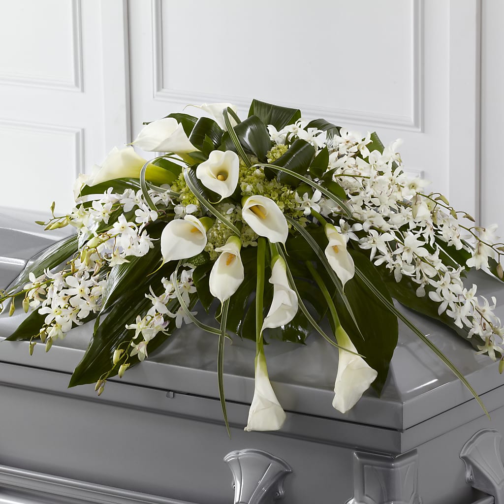 Angel Wings Casket Spray – BILLY'S WITTENBERG FLORAL, Wittenberg WI