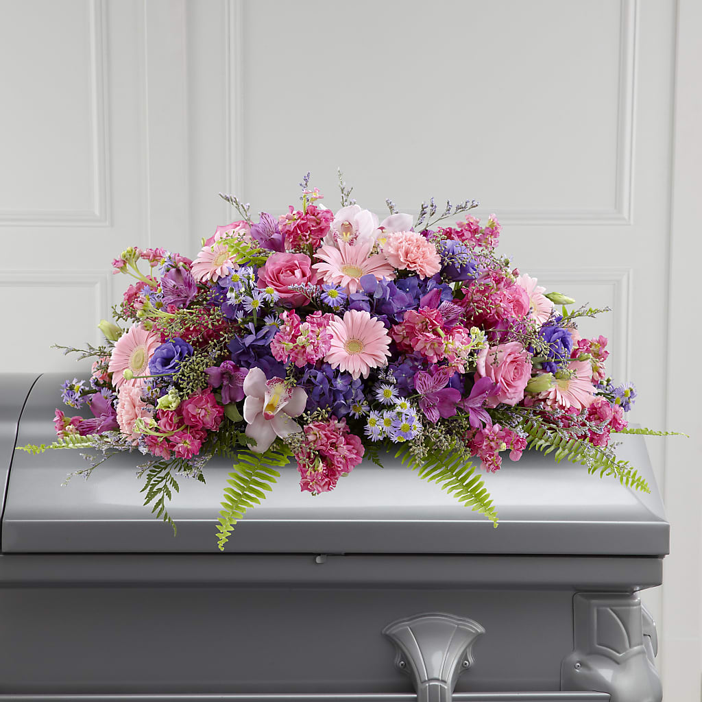 Glorious Garden Casket Spray – BILLY'S WITTENBERG FLORAL, Wittenberg WI