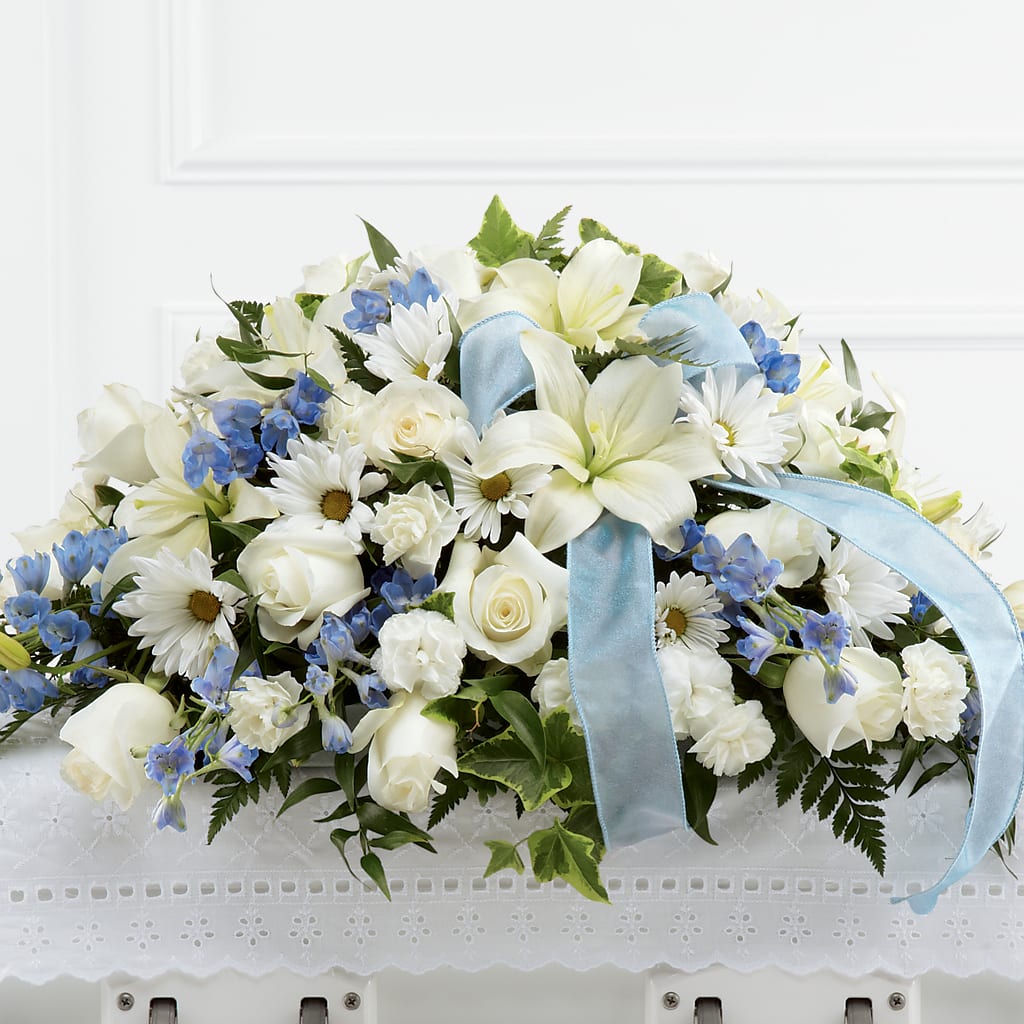 Tender Treasure Casket Spray – BILLY'S WITTENBERG FLORAL, Wittenberg WI
