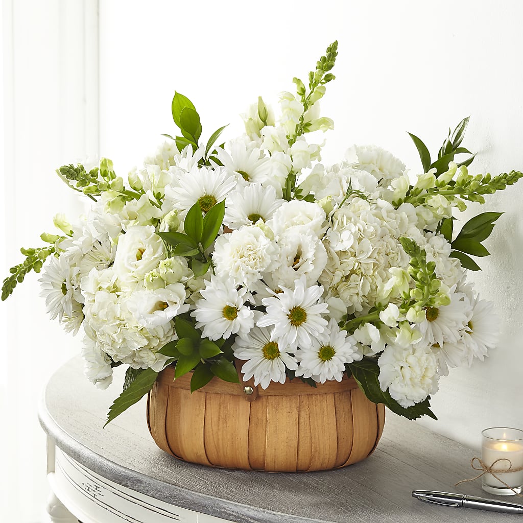 Pure Ivory Basket – BILLY'S WITTENBERG FLORAL, Wittenberg WI