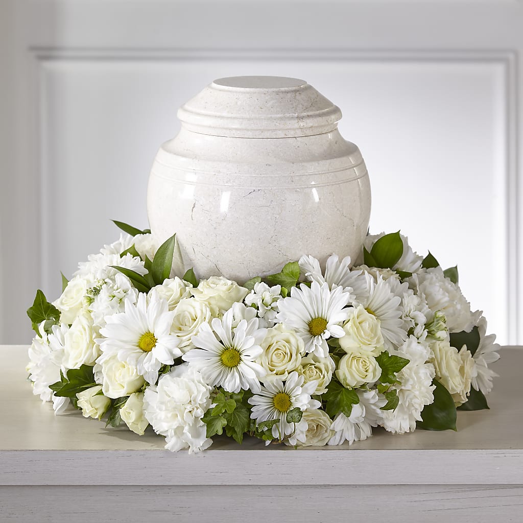Ivory Gardens Cremation Adornment – BILLY'S WITTENBERG FLORAL, Wittenberg WI
