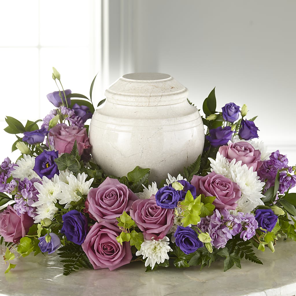 Blooming Sympathy Cremation Adornment – BILLY'S WITTENBERG FLORAL, Wittenberg WI