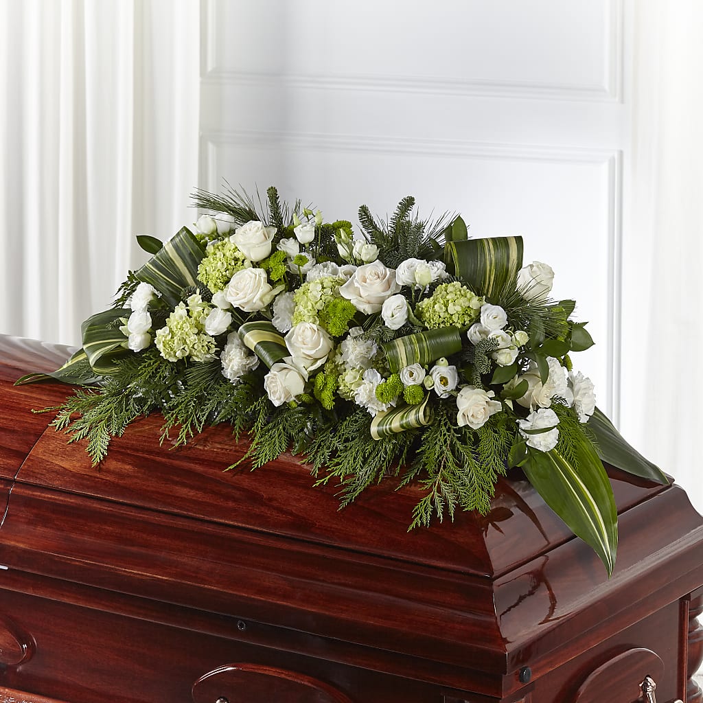 Hopeful Gesture Casket Spray – BILLY'S WITTENBERG FLORAL, Wittenberg WI