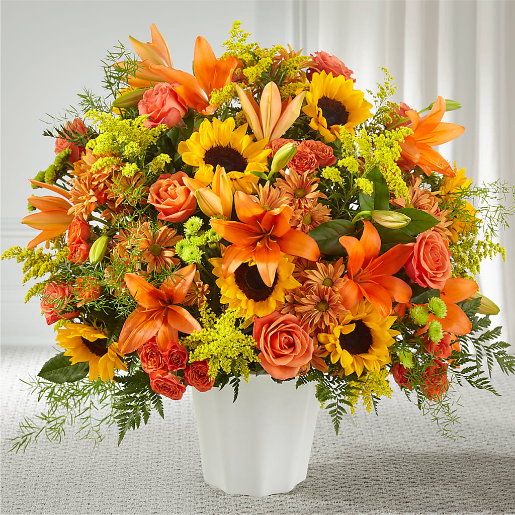 Harvest Thoughts Floor Basket – BILLY'S WITTENBERG FLORAL, Wittenberg WI