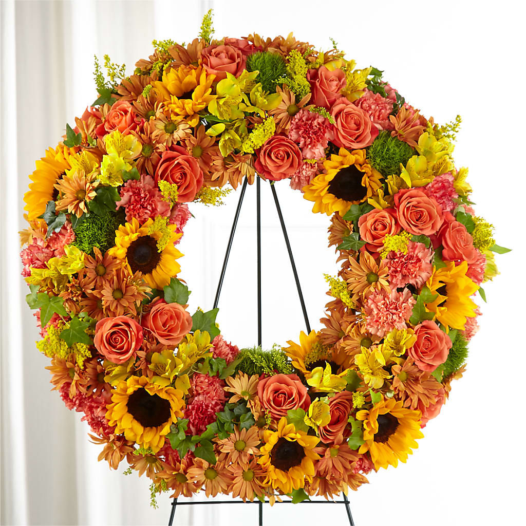 Autumnal Memories Wreath (Standard) – BILLY'S WITTENBERG FLORAL, Wittenberg WI