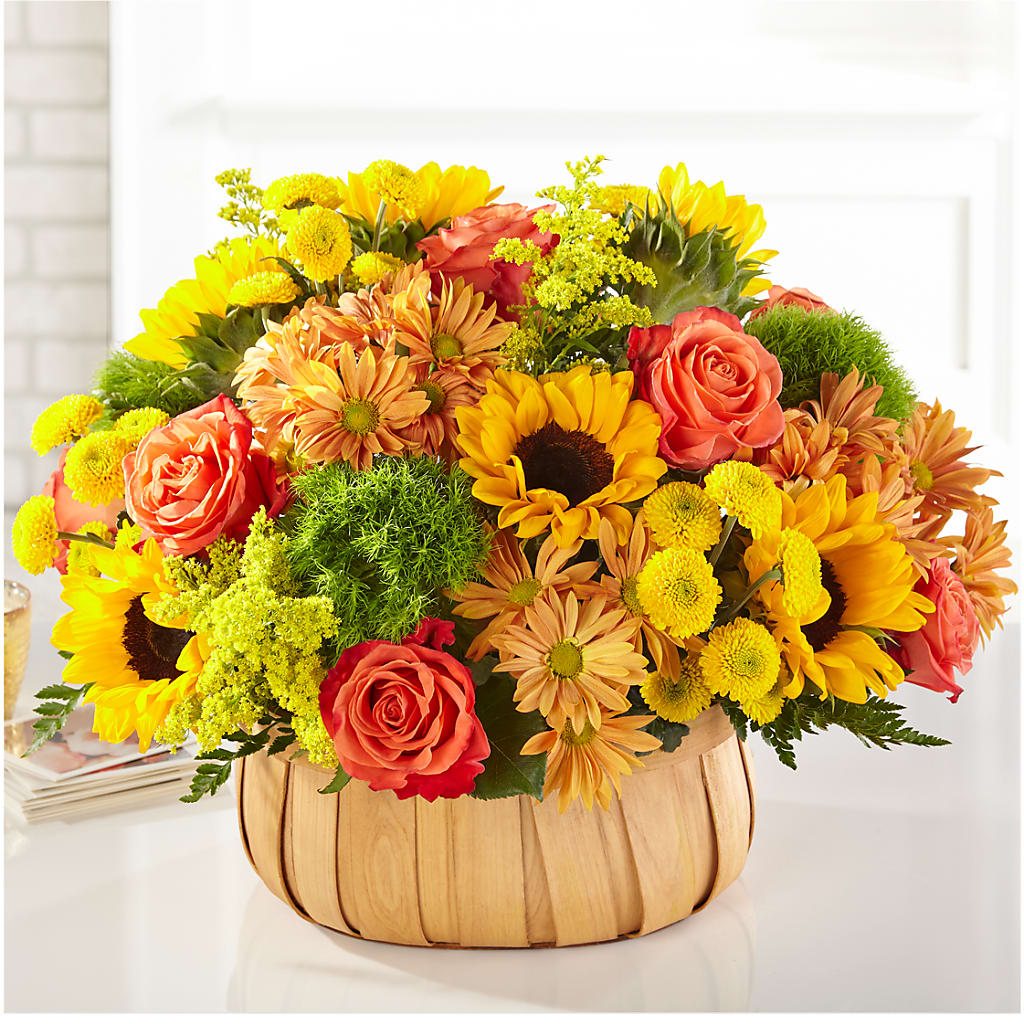 Harvest Sunflower Basket – BILLY'S WITTENBERG FLORAL, Wittenberg WI