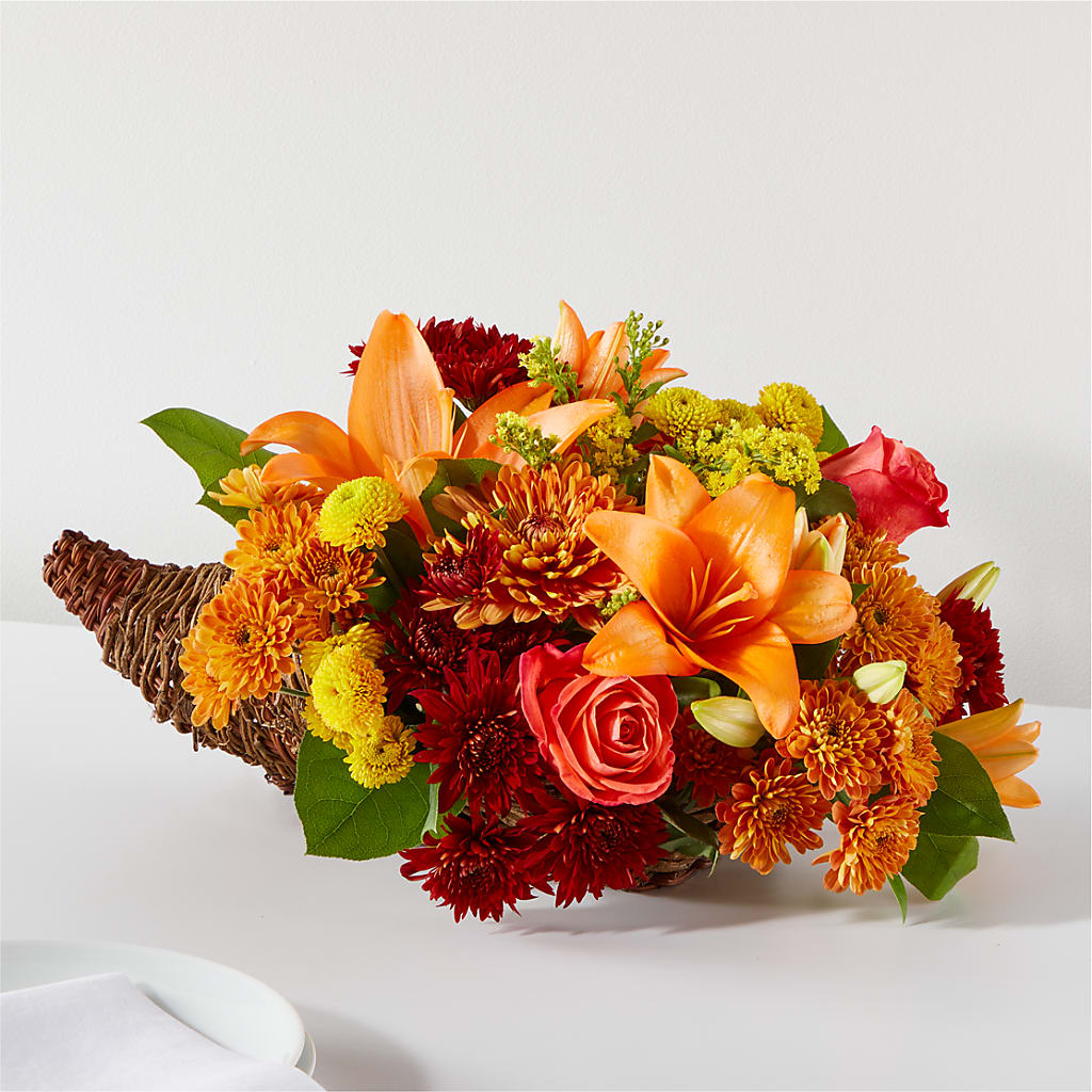 Bouquet of Blessings Cornucopia – BILLY'S WITTENBERG FLORAL, Wittenberg WI