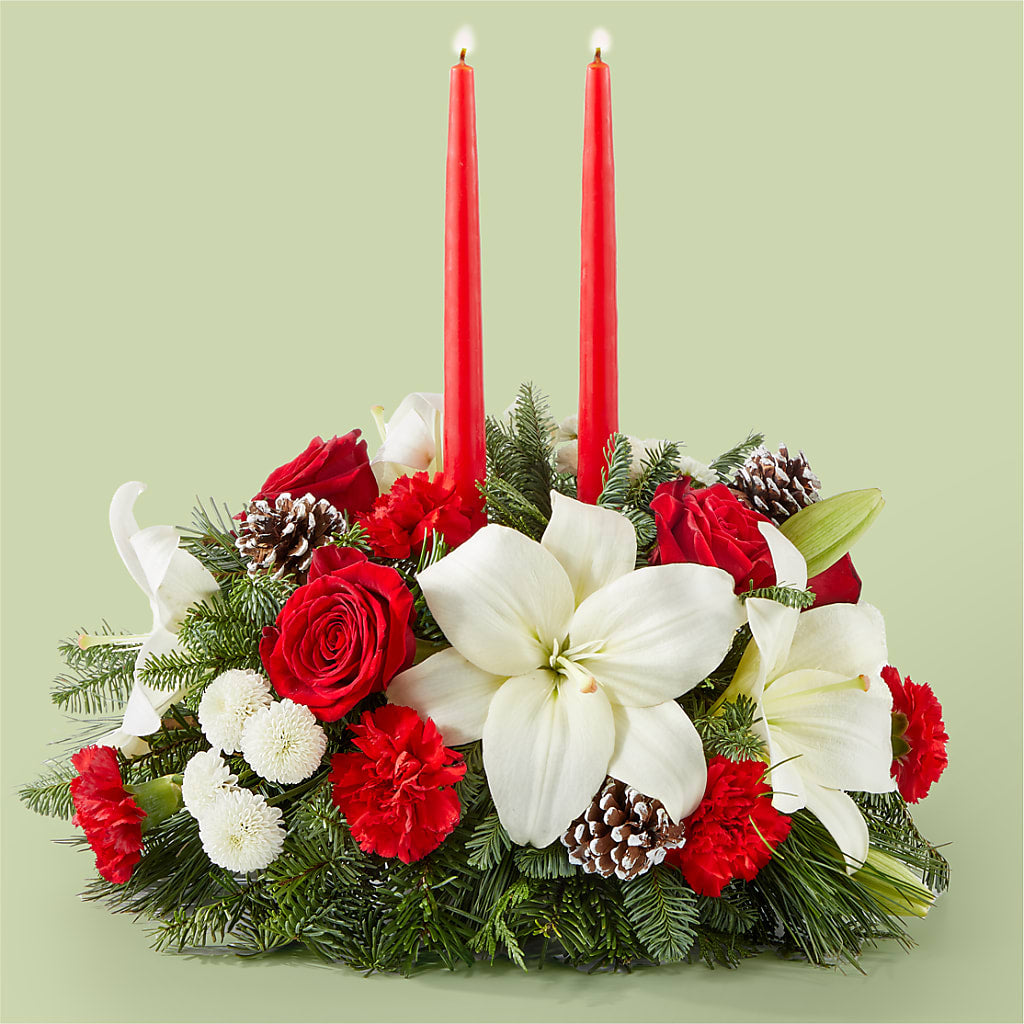 Seasonal Festivities Centerpiece – BILLY'S WITTENBERG FLORAL, Wittenberg WI