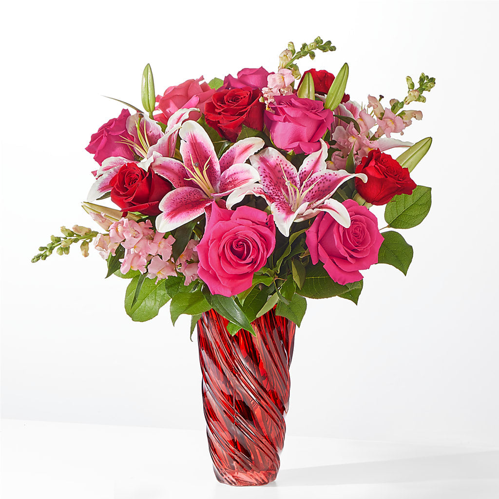Always You Bouquet with Luxe Swirl Vase – BILLY'S WITTENBERG FLORAL, Wittenberg WI