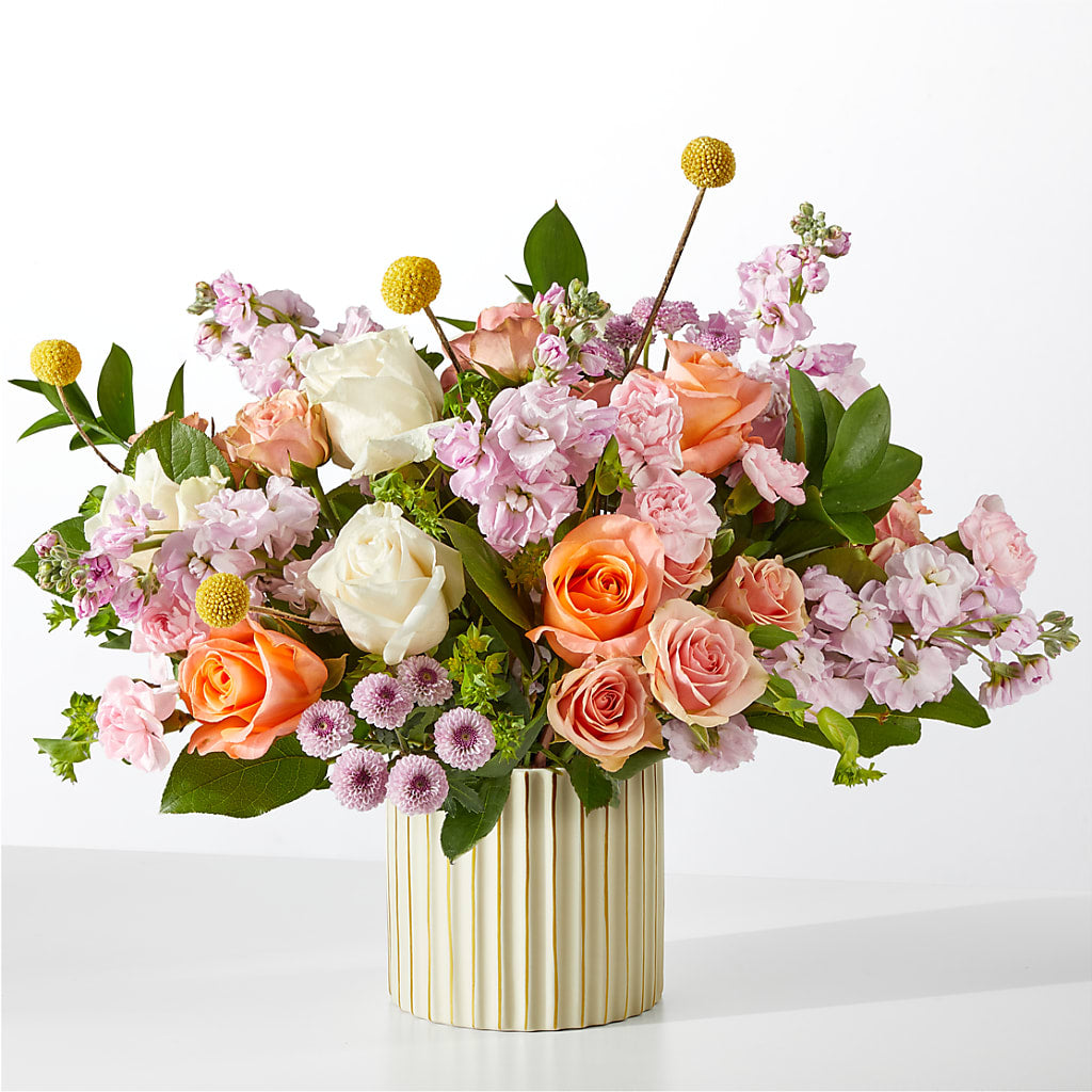 French Market Bouquet with Ivory Vase – BILLY'S WITTENBERG FLORAL, Wittenberg WI