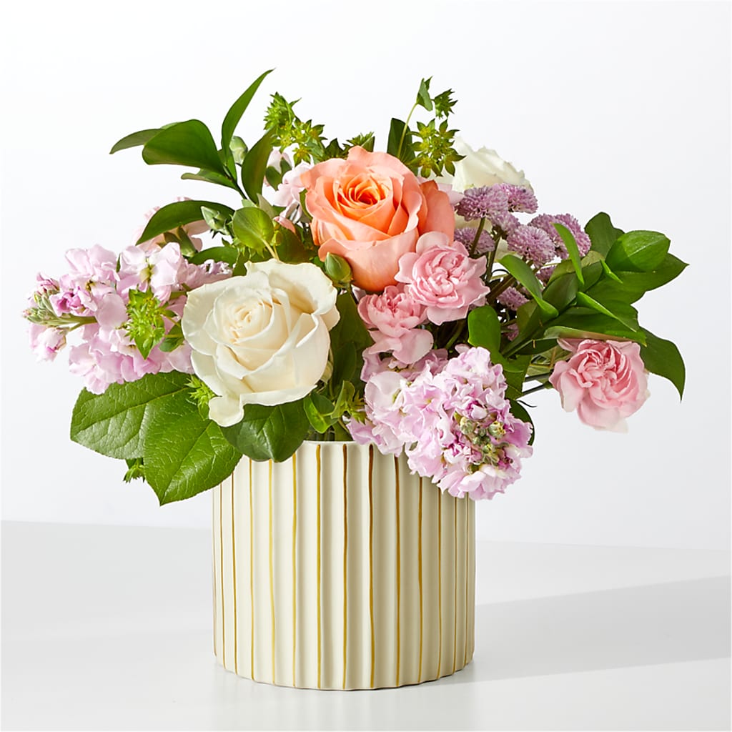 French Market Bouquet with Ivory Vase – BILLY'S WITTENBERG FLORAL, Wittenberg WI