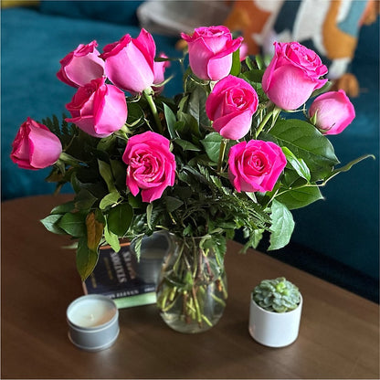 Long Stem Pink Rose Bouquet – BILLY'S WITTENBERG FLORAL, Wittenberg WI