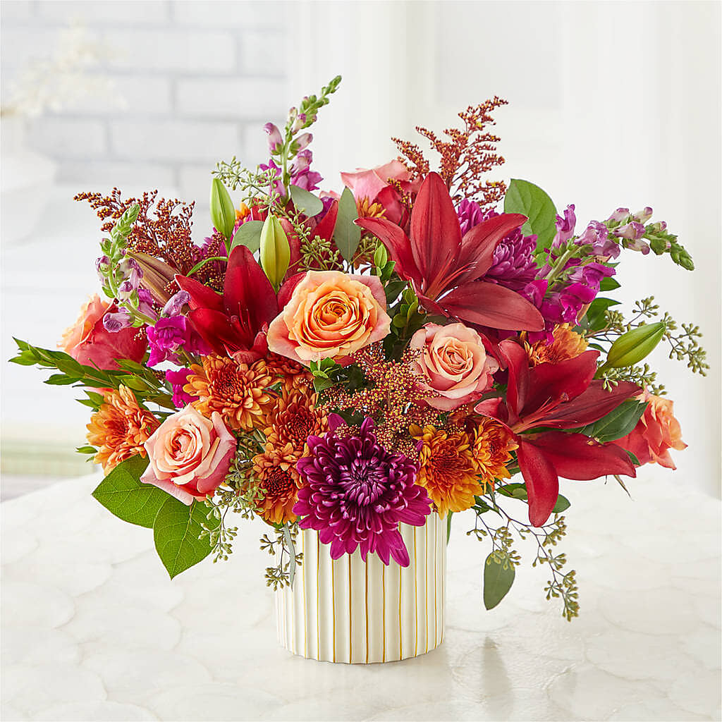 Burgundy Landscape Bouquet – BILLY'S WITTENBERG FLORAL, Wittenberg WI