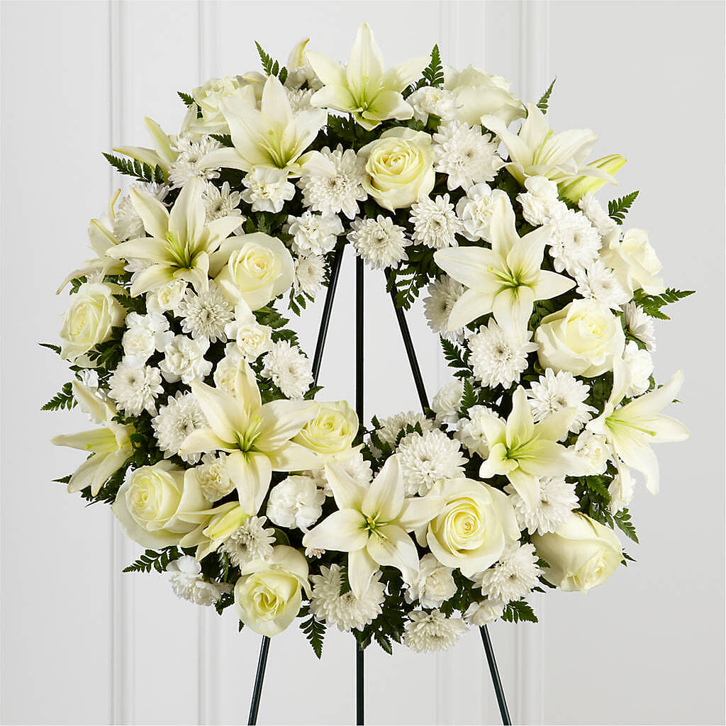 Treasured Tribute Wreath – BILLY'S WITTENBERG FLORAL, Wittenberg WI
