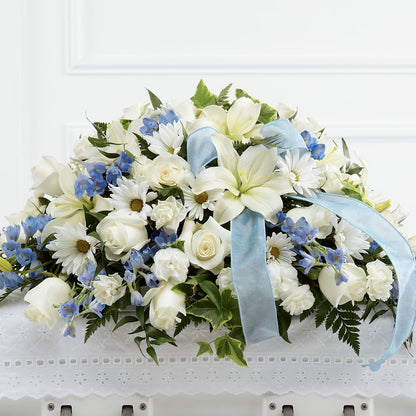 Tender Treasure Casket Spray – BILLY'S WITTENBERG FLORAL, Wittenberg WI