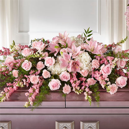 Life & Remembrance Casket Spray – BILLY'S WITTENBERG FLORAL, Wittenberg WI