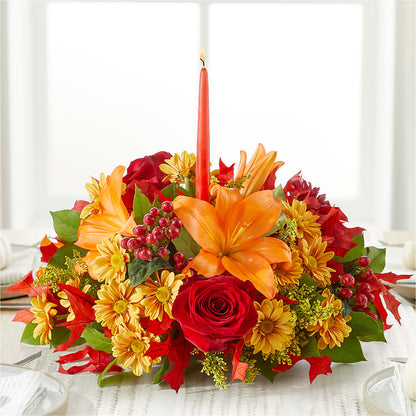 Autumn's Embrace Centerpiece – BILLY'S WITTENBERG FLORAL, Wittenberg WI