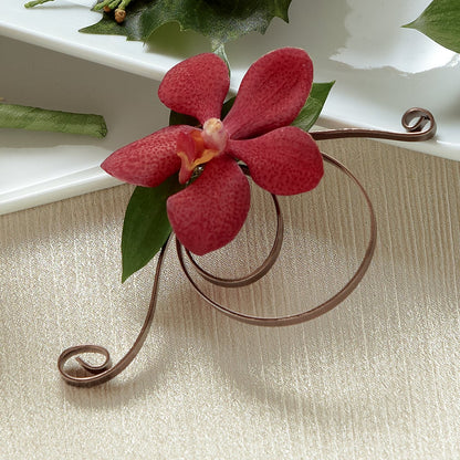 Red Mokara Boutonniere – BILLY'S WITTENBERG FLORAL, Wittenberg WI